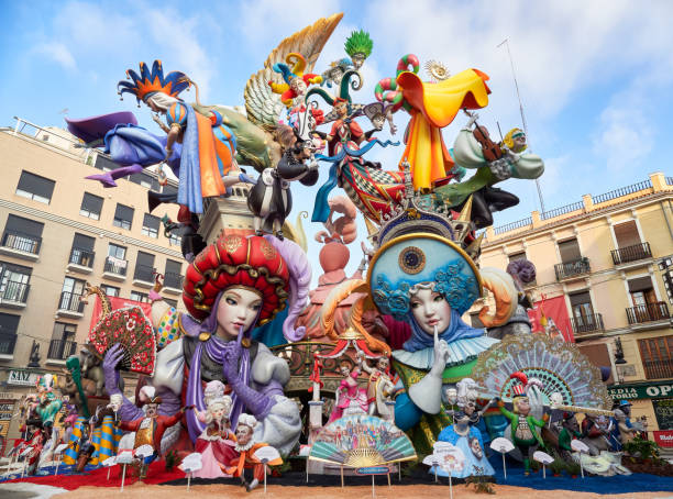 Las Fallas, Valencia, Spain. Winner 2021 Valencia, Spain, September 5, 2021. Las Fallas de Valencia, Jerusalem Convent. Winning work of the first special prize of fallas 2021. Fantasia Veneciana, by the artist Pere Baenas convento stock pictures, royalty-free photos & images