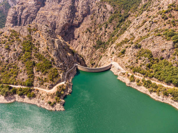 istock Dam wall of Lac de Tolla in Corsica 1338422385