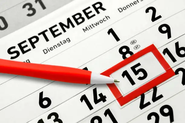 Calendar 2021  Wednesday September 15  Monday Tuesday Thursday
