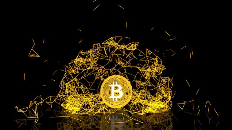 Bitcoin Digital World - 3d rendered animation