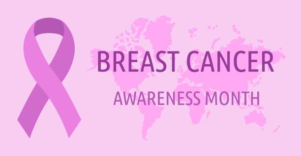 istock Breast Cancer Awareness month. October. Pink awareness ribbon and world map. Vector poster illustration 1338425894