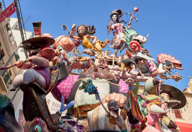 Las Fallas, Valencia,Spain. second Winner 2021 Valencia, Spain, September 5, 2021. Las Fallas de Valencia. part of the winning work of the second prize in the special section, called, to hunt gamusinos, by the Fallas artist Carlos Benavent premio stock pictures, royalty-free photos & images