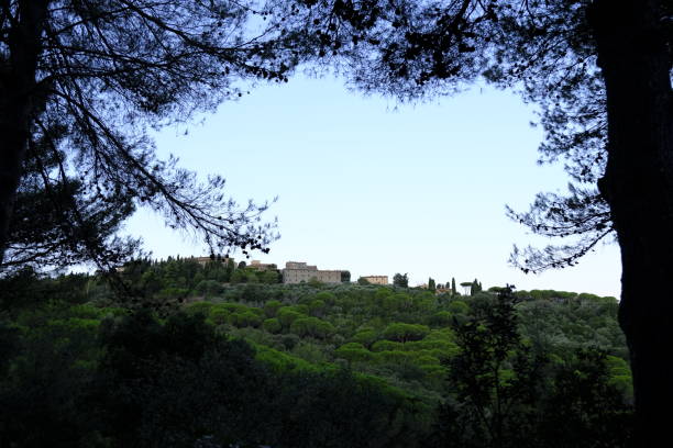 istock medieval village in Tuscany 1338442813