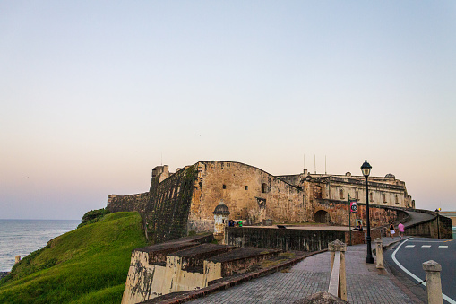 Old San Juan, Puerto Rico - Mar 22th 2014: View of the Castillo de San Cristobal in Old San Juan, Puerto Rico