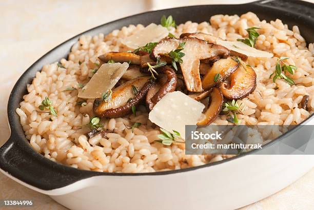Risotto Stock Photo - Download Image Now - Risotto, Shiitake Mushroom, Brown Rice