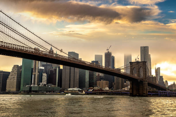 istock Brooklyn Bridge and Manhattan at night 1338452561