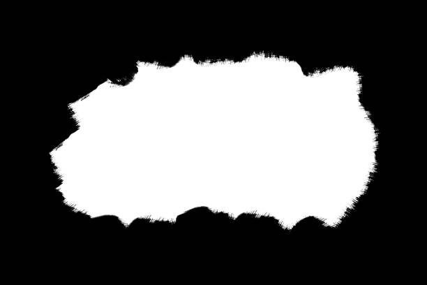 istock Black and white paper frame, blank for inscription. 1338454779