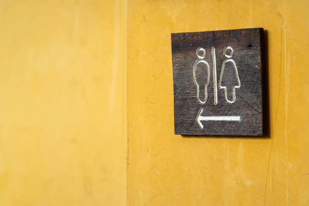 Men or Gentlemen toilet sign icon information in restaurant
