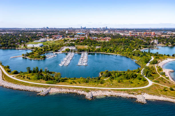 istock Aerial Colonel Samuel Smith Park and Toronto Cityview, Etobicoke, Canada 1338456155