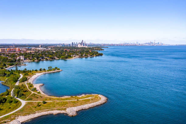 istock Aerial Colonel Samuel Smith Park and Toronto Cityview, Etobicoke, Canada 1338456224