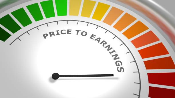 istock Price to earnings abstract measuring device panel 1338459702