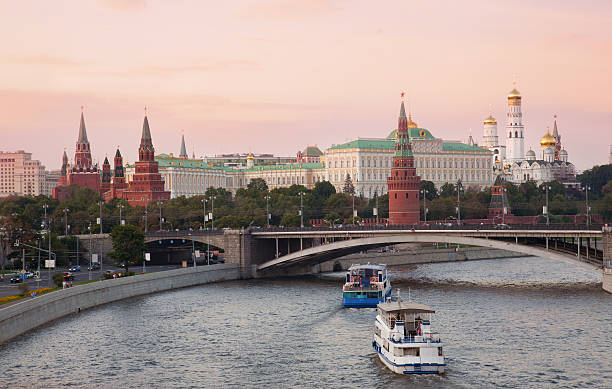 istock night view of the Moskva River, Bridge and  Kremlin 133845980