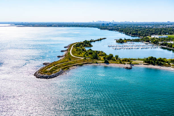 istock Aerial Colonel Samuel Smith Park and Toronto Cityview, Etobicoke, Canada 1338459981