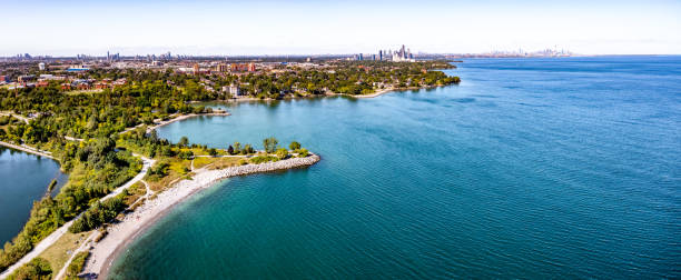 istock Aerial Colonel Samuel Smith Park and Toronto Cityview, Etobicoke, Canada 1338460177