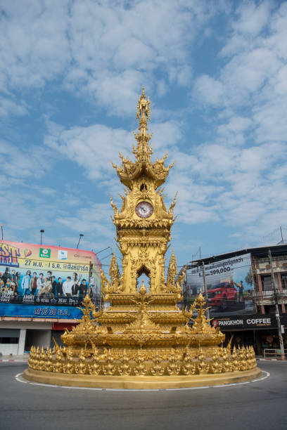 THAILAND CHIANG RAI the clock tower in the city of Chiang Rai in North Thailand.  Thailand, Chiang Rai, November, 2019 chiang rai province stock pictures, royalty-free photos & images