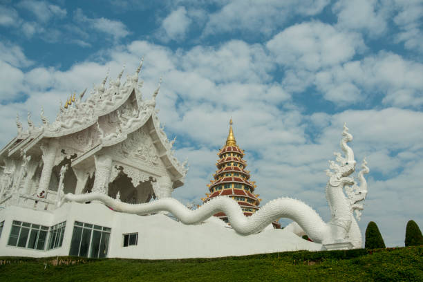 the Wat Huay Pla Kang in the city of Chiang Rai in North Thailand.  Thailand, Chiang Rai, November, 2019