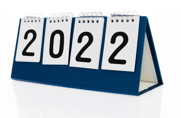 istock New year 2022 calendar on white background 1338465877