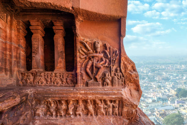 Badami Cave Temples, Karnataka. It is unesco heritage site and place of amazing chalukya dynasty sotne art.