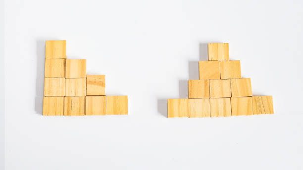 istock Wood Square or cubes with Copy Space on Background. 1338468810