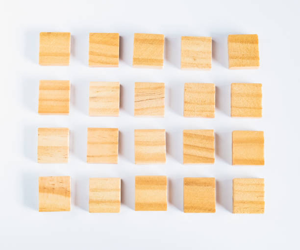 istock Wood Square or cubes with Copy Space on Background. 1338468818