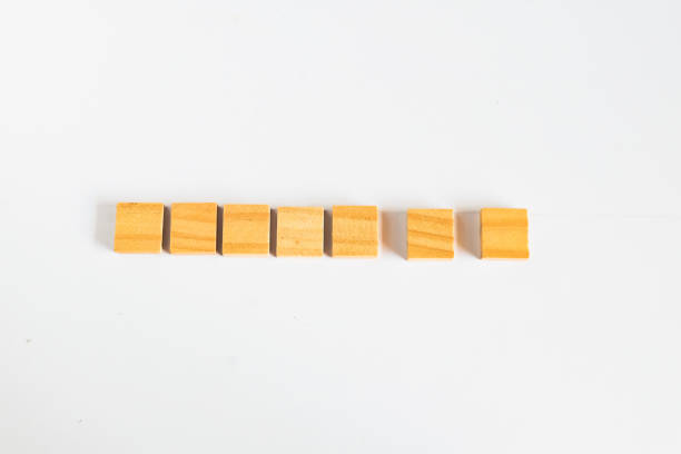 istock Wood Square or cubes with Copy Space on Background. 1338468822