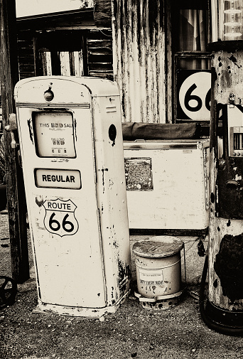 Abandoned Gas Station on Route 66, Arizona.
