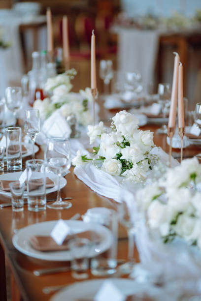 istock Beautiful decorated table for the event. Wedding, birthday, party, event concept. 1338477530