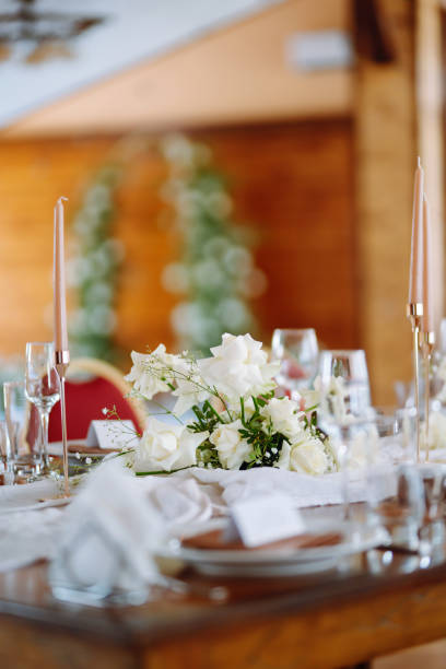 istock Beautiful decorated table for the event. Wedding, birthday, party, event concept. 1338477536