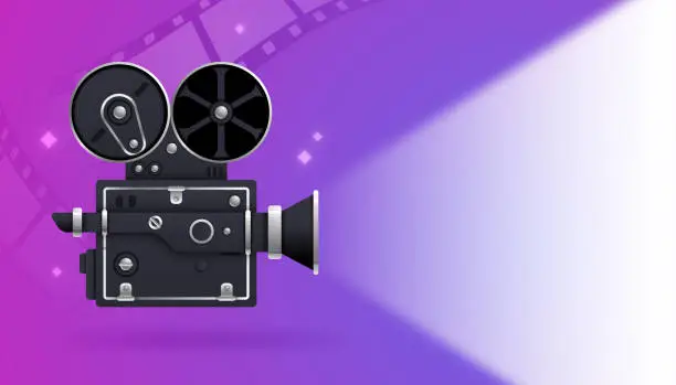 Vector illustration of Movie and Film Camera Background