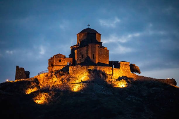 istock Jvari clifftop orthodox monastery featuring bas-relief carvings on the facade located in in Mtskheta Georgia 1338486502