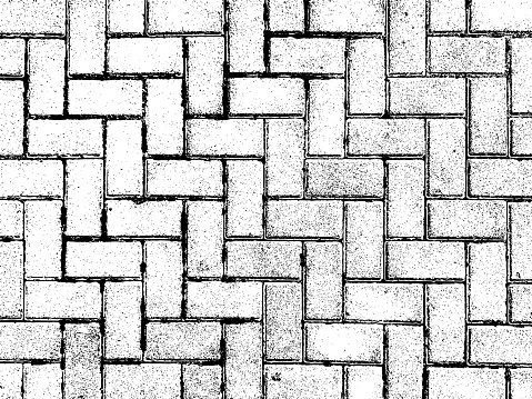 Brick Road Grunge Texture. Black Dusty Scratchy Pattern. Abstract Grainy Background. Vector Design Artwork. Textured Effect. Crack.