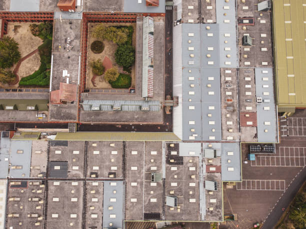 istock Industrial Factory Building from above 1338488494