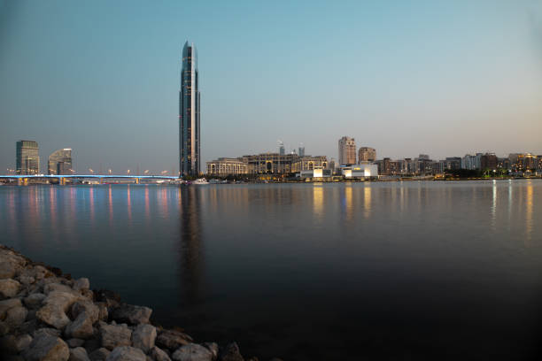 istock Dubai Cityscape after sunset 1338489274