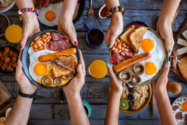 istock English breakfast with family. 1338490982