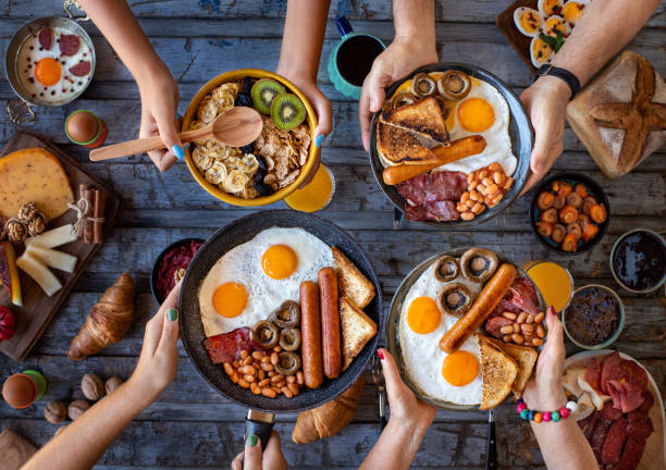 istock English breakfast with family. 1338490985