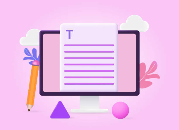 essay writing clip art images Online document concept Online document concept. Computer screen with open text file and large pencil. Copywriting, journalism and writing. Online training. Cartoon 3D vector illustration isolated on pink background essay writing stock illustrations