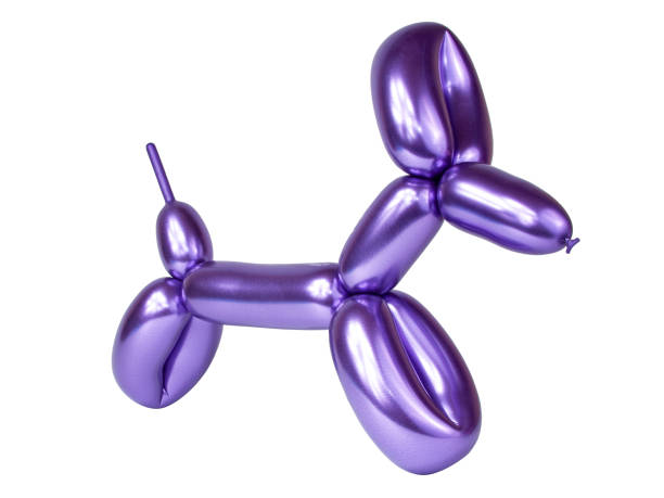 istock Violet bright balloon dog isolated on the white 1338499213