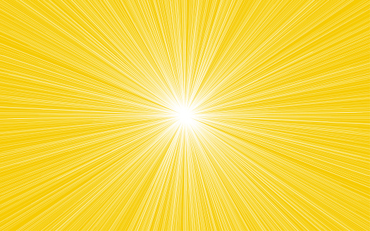 Abstract background, yellow with white effect lines radiating from the center (high density)