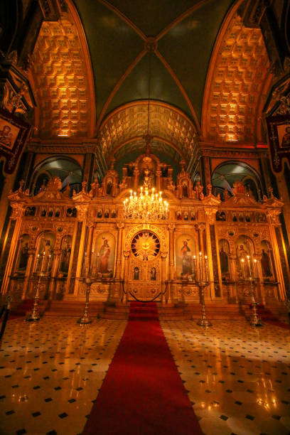 istock istanbul balat iron church interior with yellow light wide angle 1338505968