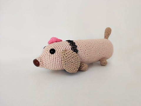 Handmade crochet rabbit toy doll