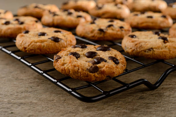 istock Chocolate chip cookies on the concrete table. 1338507424