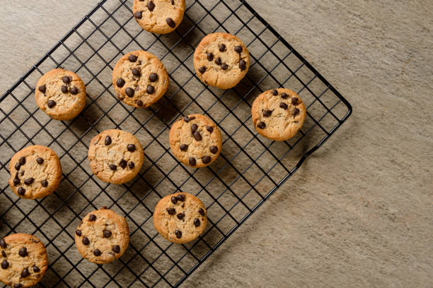 istock Chocolate chip cookies on the concrete table. 1338507504