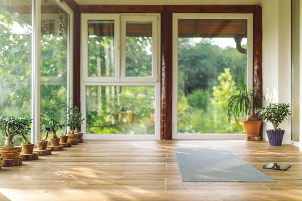 istock Everything ready for yoga on terrace at home 1338510557