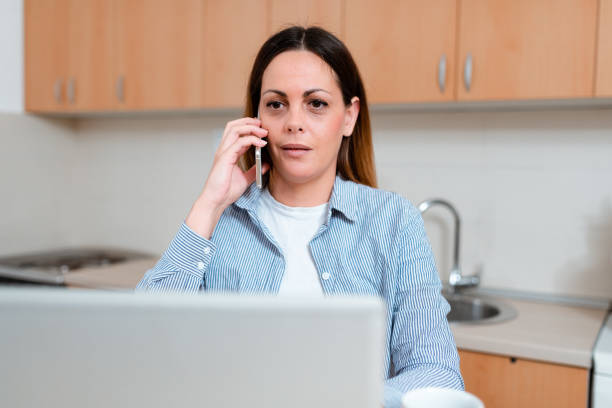 istock Office Meeting Online, School Video Conference, Working Remotely Ideas, Giving Lectures, Computer Presentation Idea, Writing Important Notes, Internet Searching Browsing 1338512746