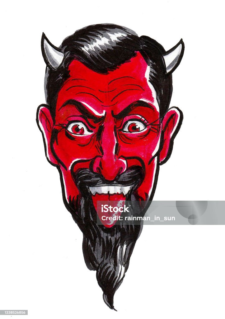 Red Satanic Color Red Satan Stock Illustration - Download Image Now - Adult, Art, Demon ...