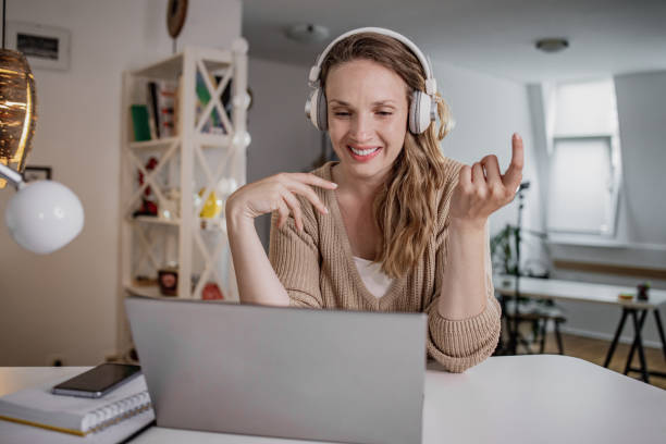 istock Communicating on a video call via laptop 1338532726