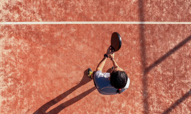 istock View from above of a padel player 1338534254