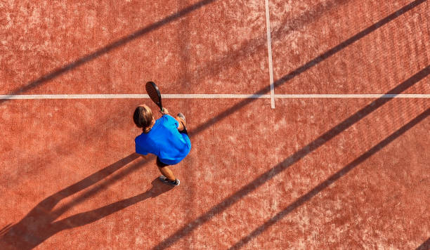 istock View from above of a padel player 1338534955