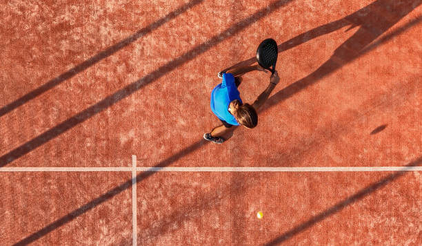 istock View from above of a padel player 1338534959