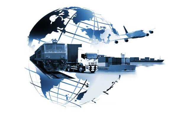 istock The world logistics , there are world map with logistic network distribution on background and Logistics Industrial Container Cargo freight ship for Concept of fast or instant shipping 1338547400